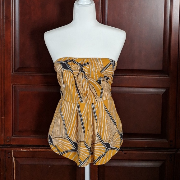 Anthropologie Tops - Anthropologie Floreat Strapless Top Size 8